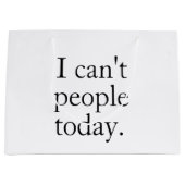 ミニマおもしろいリスト抱き枕 | 今日は人が来ない ラージペーパーバッグ (正面)