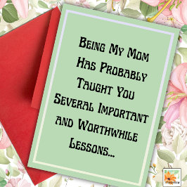 ミニマおもしろいリスト母の日ことわざレトロ親 カード