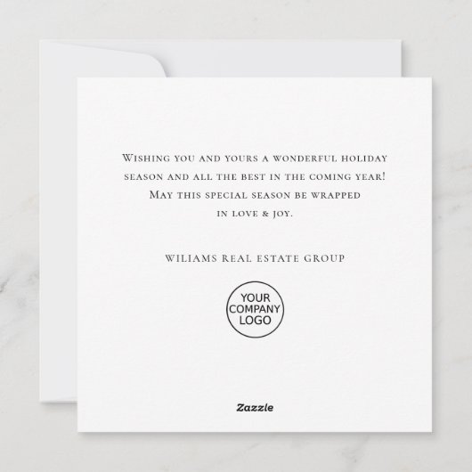 ミニマお洒落リストのサンタクロースのクリスマス会社 シーズンカード (裏面)