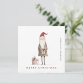 ミニマお洒落リストのサンタクロースのクリスマス会社 シーズンカード (スタンド正面)