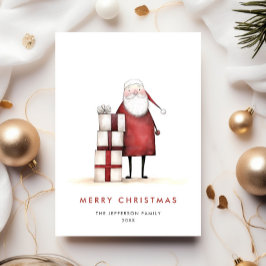 ミニマお洒落リストのサンタクロース シーズンカード