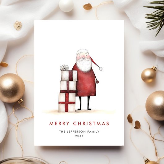 ミニマお洒落リストのサンタクロース シーズンカード
