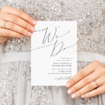 ミニマお洒落リストのスクリプ結婚ト 招待状<br><div class="desc">私たちお洒落が結婚式招待状するこのミニマルなスクリプトは、あなたのクラシックの黒と白のボホシンプルのモダンための完璧なミニマル結婚に最適である。デザインはエレガント、繊細でロマンチックな手書きのレタリングと粗末なシックなタイポグラフィがフォーマル特徴である。見た目は、春、夏、秋結婚、冬など、どの季節にも合う！この製品は編集可能で空白の宇宙も豊富なため、独自のグラフィックやもし写真を追加しカスタマイズて!製品の感じデザインに関しては、お気軽にお問い合わせ下さい。喜んで救済い!</div>