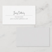 ミニマお洒落リストの白黒パーソナル 名刺 (正面/裏面)