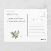 ミニマお洒落リストサンタクロースのクリスマス ポストカード (裏面)