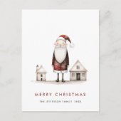 ミニマお洒落リストサンタクロースのクリスマス ポストカード (正面)