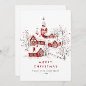 ミニマお洒落リスト国のクリスマス企業の シーズンカード (正面/裏面)