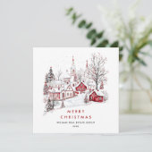 ミニマお洒落リスト国のクリスマス企業の シーズンカード (スタンド正面)