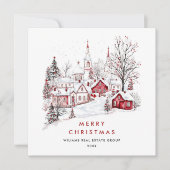 ミニマお洒落リスト国のクリスマス企業の シーズンカード (正面)