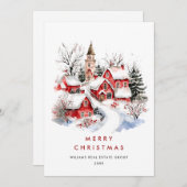 ミニマお洒落リスト国のクリスマス企業の シーズンカード (正面/裏面)