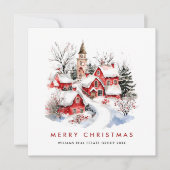 ミニマお洒落リスト国のクリスマス企業の シーズンカード (正面)