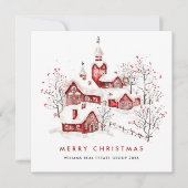 ミニマお洒落リスト国のクリスマス企業の シーズンカード (正面)