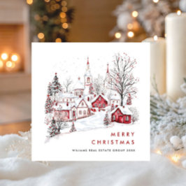 ミニマお洒落リスト国のクリスマス企業の シーズンカード