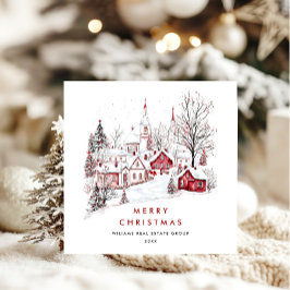 ミニマお洒落リスト国のクリスマス企業の シーズンカード