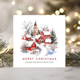 ミニマお洒落リスト国のクリスマス企業の シーズンカード