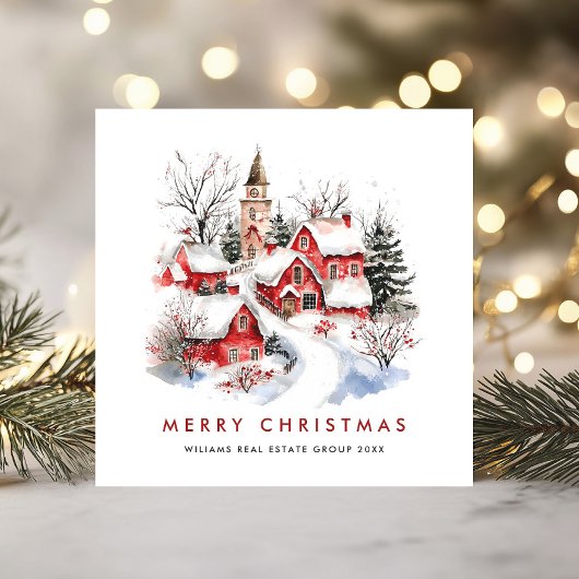 ミニマお洒落リスト国のクリスマス企業の シーズンカード