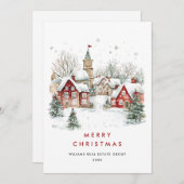 ミニマお洒落リスト国のクリスマス企業の シーズンカード (正面/裏面)