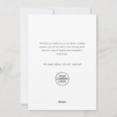 ミニマお洒落リスト国のクリスマス企業の シーズンカード (裏面)