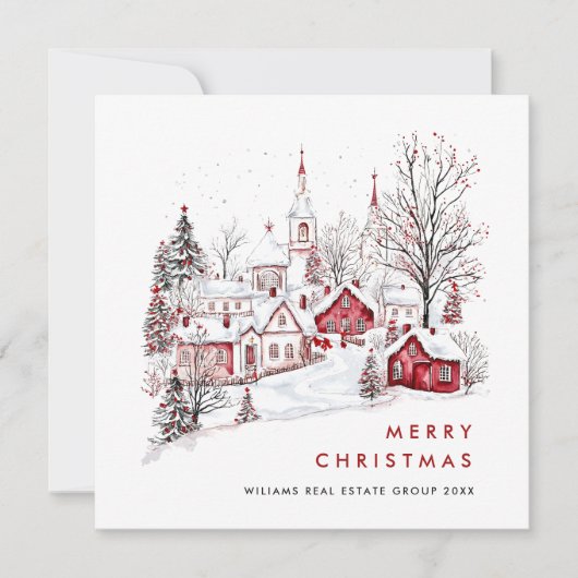 ミニマお洒落リスト国のクリスマス企業の シーズンカード (正面)