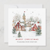 ミニマお洒落リスト国のクリスマス企業の シーズンカード (正面)