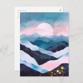 ミニマお洒落リスト金ゴールドマウンテンウォーター色 シーズンポストカード (正面/裏面)