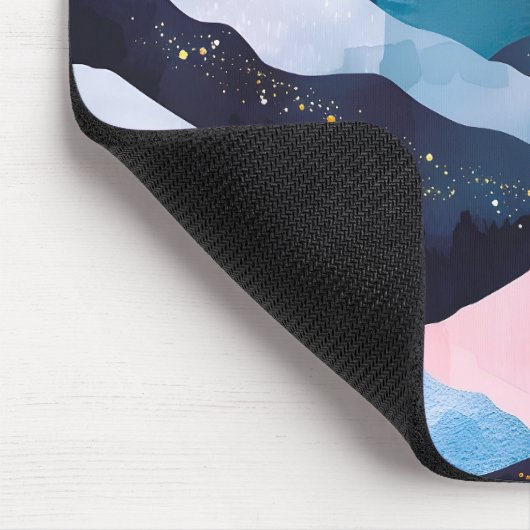 ミニマお洒落リスト金ゴールドマウンテンウォーター色 マウスパッド (コーナー)