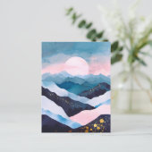 ミニマお洒落リスト金ゴールドマウンテンウォーター色 案内ポストカード (スタンド正面)