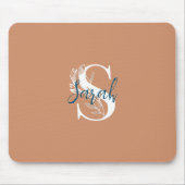 ミニマかわいらしリストのエレガント色のフローラと文字 マウスパッド (正面)