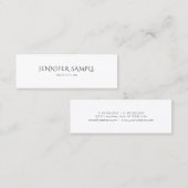 ミニマかわいらしリストデザインプロフェッショナルプレインシック スキニー名刺 (正面/裏面)