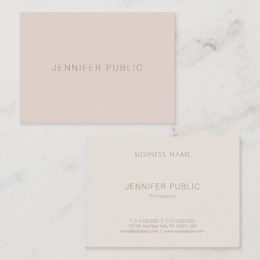 ミニマかわいらしリストプロフェッショナルテンプレートモダントップ 名刺 (正面/裏面)