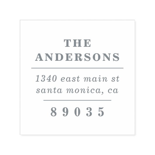 ミニマはっきりしたエレガントリスト家族差出人住所 セルフインキングスタンプ (デザイン)