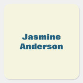 ミニマはっきりしたモダンリストのベージュ海ブルーカラー スクエアシール (正面)