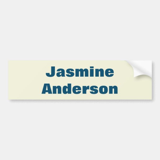 ミニマはっきりしたモダンリストのベージュ海ブルーカラー バンパーステッカー (正面)