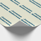 ミニマはっきりしたモダンリストのベージュ海ブルーカラー ラッピングペーパー (角)