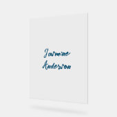 ミニマはっきりしたモダンリストの海ブルー アクリルサイン (傾斜)