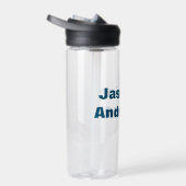 ミニマはっきりしたモダンリストの海ブルー ウォーターボトル (右面)