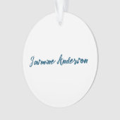 ミニマはっきりしたモダンリストの海ブルー オーナメント (正面)