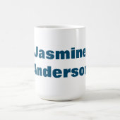 ミニマはっきりしたモダンリストの海ブルー コーヒーマグカップ (中央)