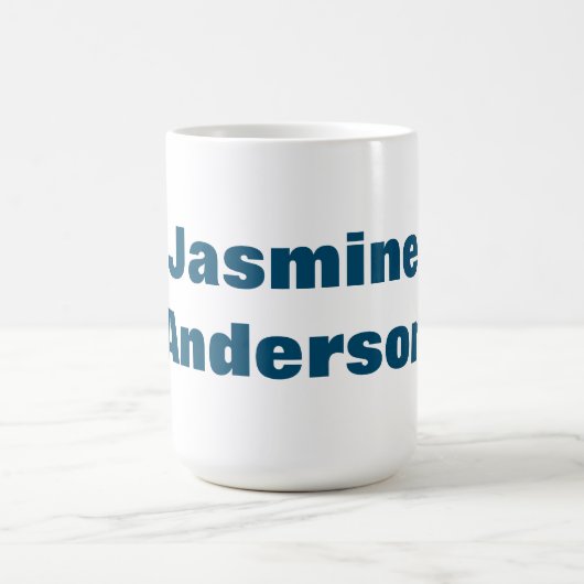 ミニマはっきりしたモダンリストの海ブルー コーヒーマグカップ (中央)