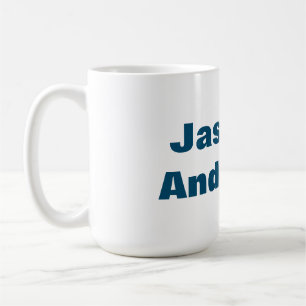 ミニマはっきりしたモダンリストの海ブルー コーヒーマグカップ