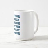 ミニマはっきりしたモダンリストの海ブルー コーヒーマグカップ (正面右)