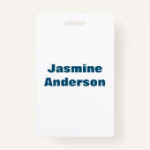 ミニマはっきりしたモダンリストの海ブルー バッジ (正面)