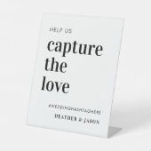 ミニマはっきりしたリストの愛のハッシュタグ 台座サイン (正面)