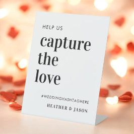 ミニマはっきりしたリストの愛のハッシュタグ 台座サイン