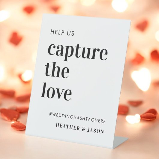 ミニマはっきりしたリストの愛のハッシュタグ 台座サイン