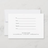 ミニマはっきりしたリストの白黒ギフト証明書 (裏面)