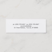 ミニマはっきりしたリストの白黒ネットワーモダンク スキニー名刺 (裏面)