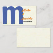 ミニマはっきりしたリストの青とオレンジモダンのカスタム色 名刺 (正面/裏面)