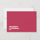 ミニマはっきりしたリストシックレトロヴィバマゼンタズ結婚ズ 出欠カード (裏面)