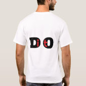 ミニマはっきりしたリストタイポグラフィデザイン Tシャツ (裏面)